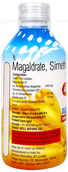 Antacid Mso Orange Flavour Sugar Free Suspension 200Ml Antacid Mso Orange Flavour Sugar Free Suspension 200Ml